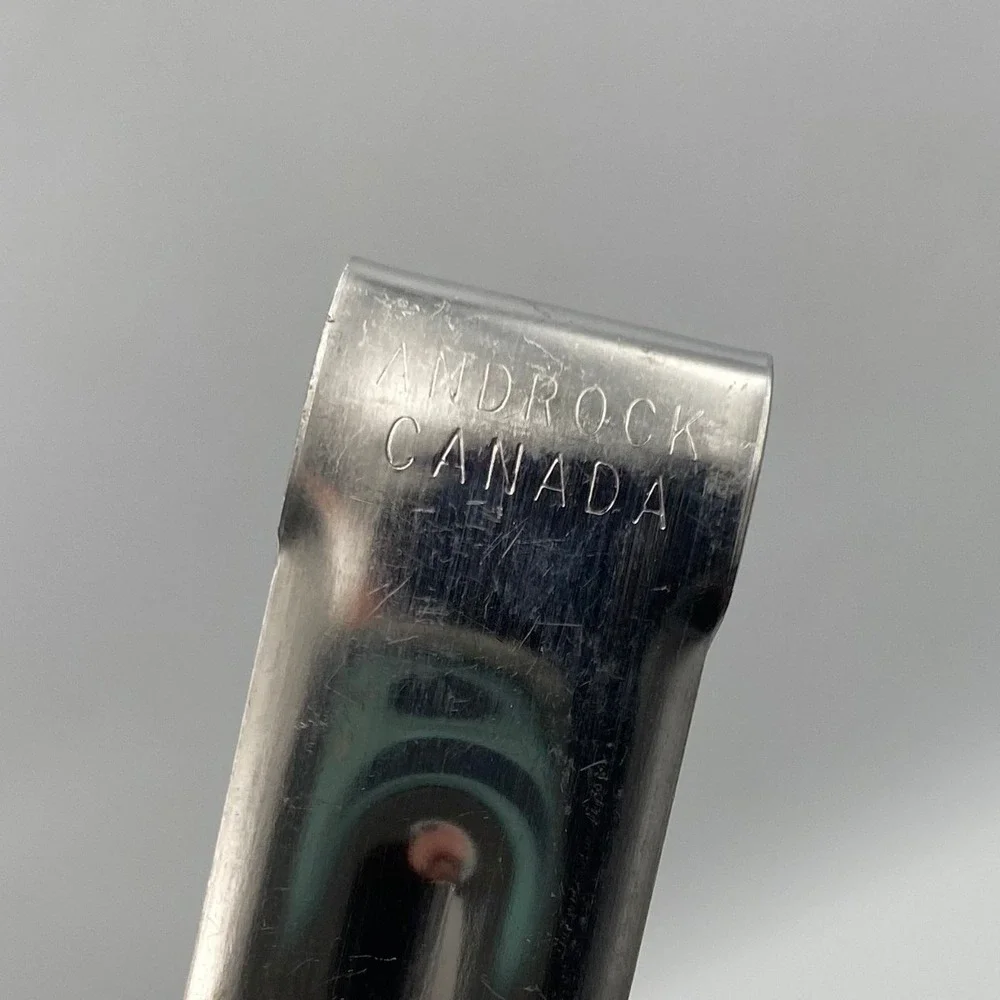 Androck Canada Stainless Steel Ice Tongs Vintage Barware Serrated Teeth‎ 7 Inch